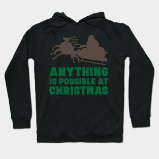 Bigfoot Santa Claus riding sleigh funny Bigfoot lover Christmas Gift Hoodie